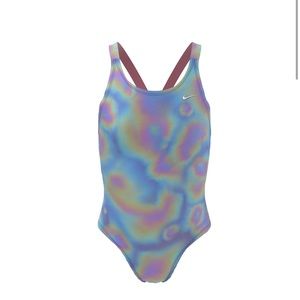 Girls Nike one piece bathing suit medium